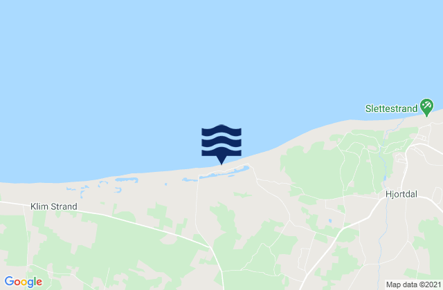 Fjerritslev, Denmarkの潮見表地図