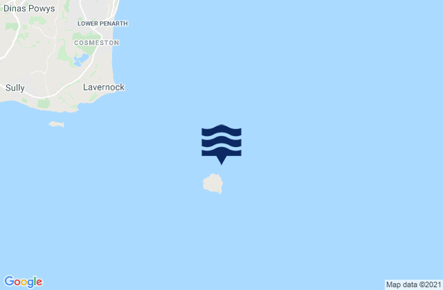 Flat Holm, United Kingdomの潮見表地図