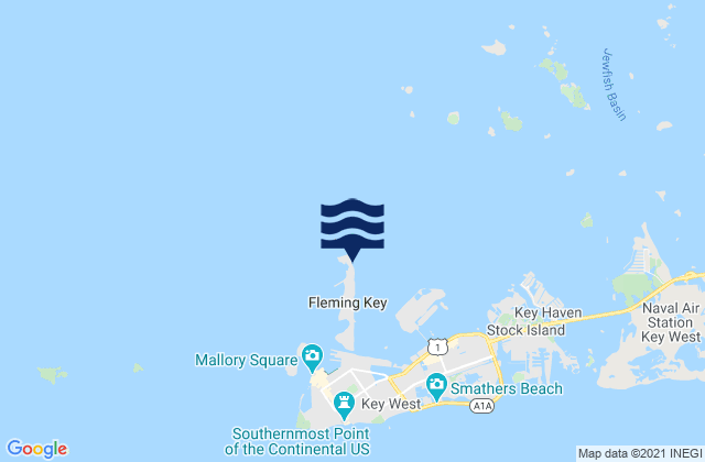 Fleming Key north end, United Statesの潮見表地図