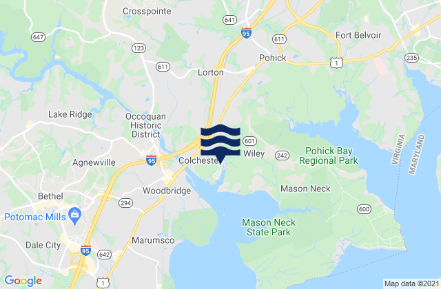 Fletchers Cove, United Statesの潮見表地図
