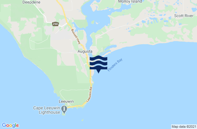Flinders Bay, Australiaの潮見表地図