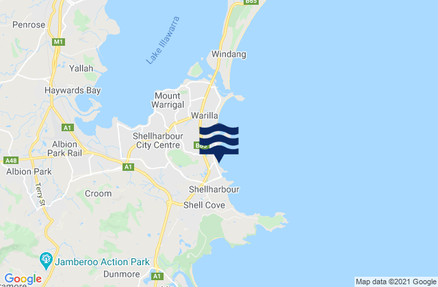 Flinders, Australiaの潮見表地図