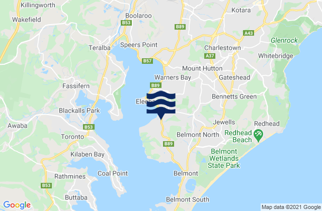 Floraville, Australiaの潮見表地図