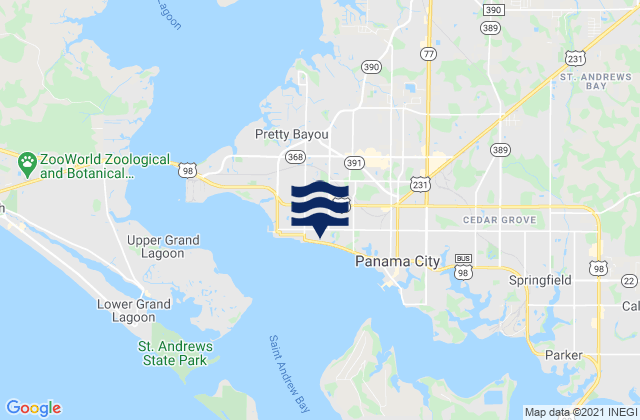 Florida Bay (East), United Statesの潮見表地図