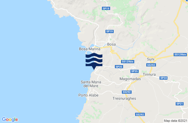 Flussio, Italyの潮見表地図