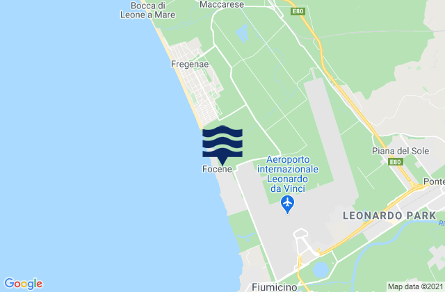 Focene, Italyの潮見表地図