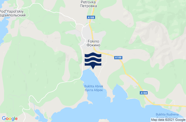 Fokino, Russiaの潮見表地図