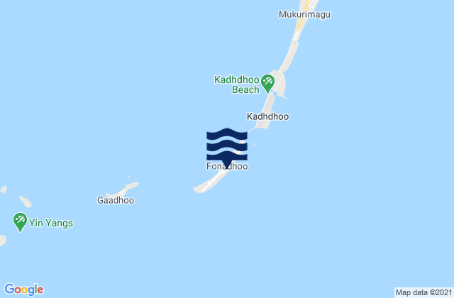 Fonadhoo, Maldivesの潮見表地図