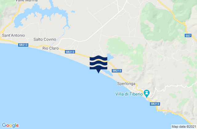 Fondi, Italyの潮見表地図
