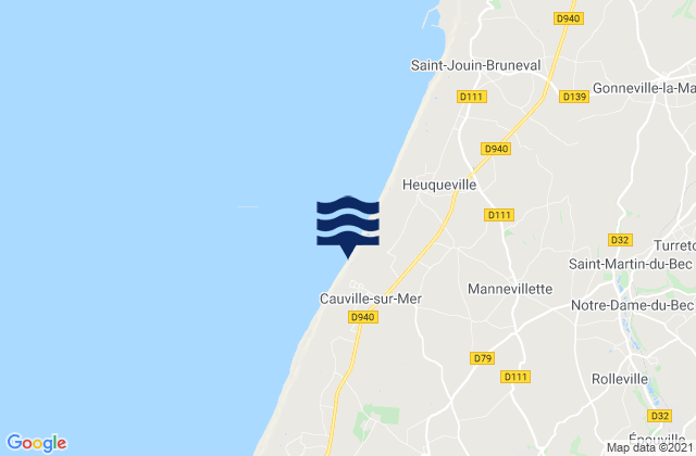 Fontenay, Franceの潮見表地図