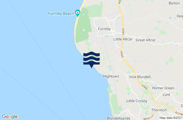 Formby, United Kingdomの潮見表地図