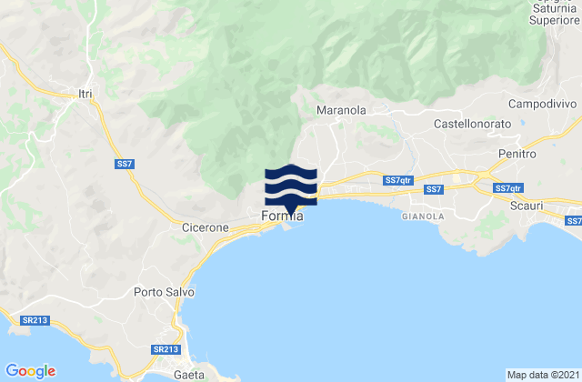 Formia, Italyの潮見表地図