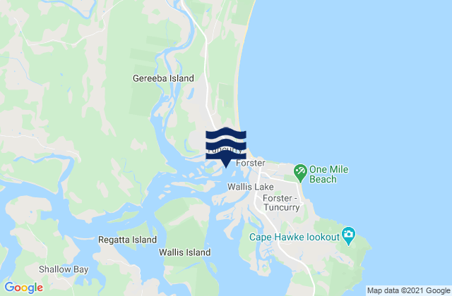 Forster, Australiaの潮見表地図