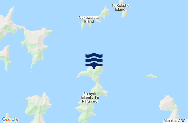 Forsyth Island (Te Paruparu), New Zealandの潮見表地図