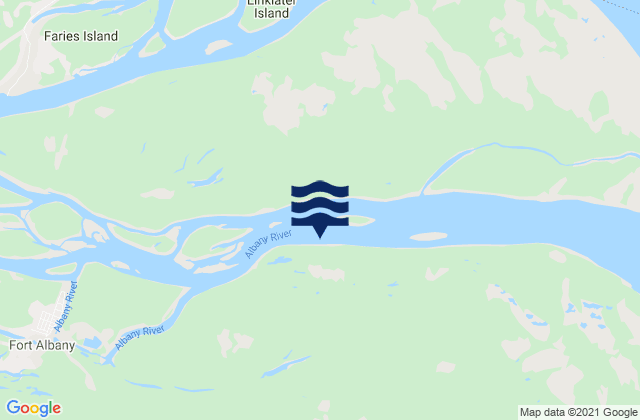 Fort Albany, Canadaの潮見表地図