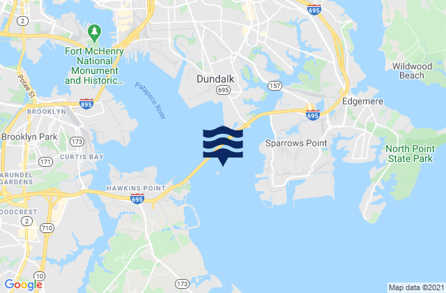 Fort Carroll, United Statesの潮見表地図