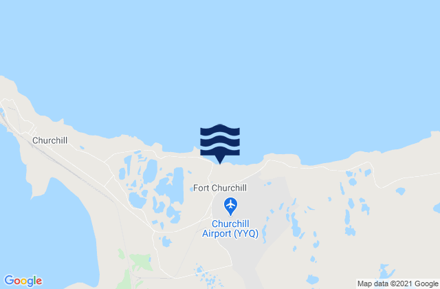Fort Churchill, Canadaの潮見表地図