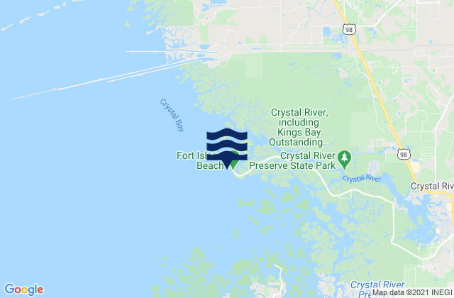Fort Island, United Statesの潮見表地図