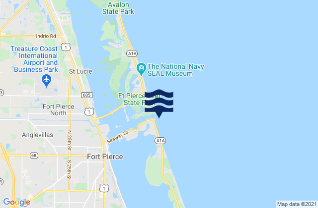 Fort Pierce Inlet (South Jetty), United Statesの潮見表地図