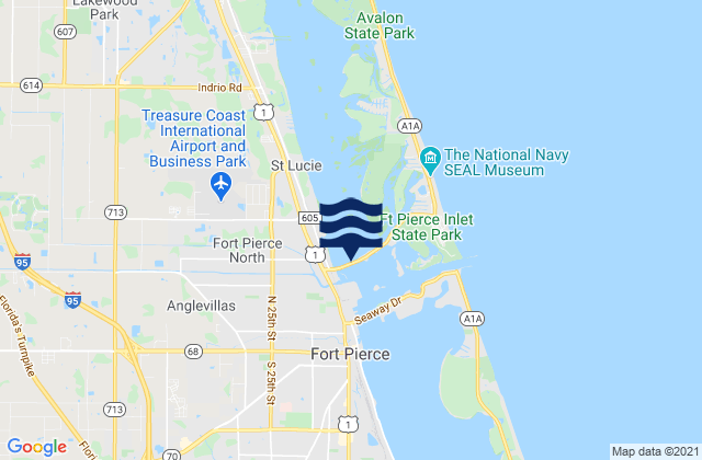 Fort Pierce North Beach Causeway, United Statesの潮見表地図
