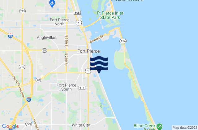 Fort Pierce South, United Statesの潮見表地図