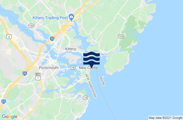 Fort Point, United Statesの潮見表地図