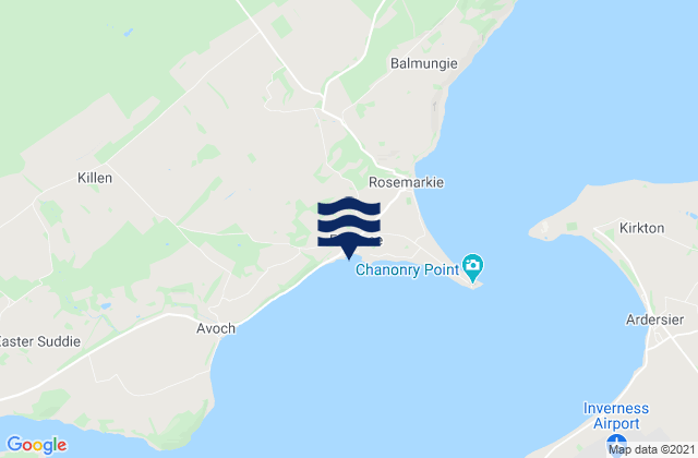Fortrose, United Kingdomの潮見表地図