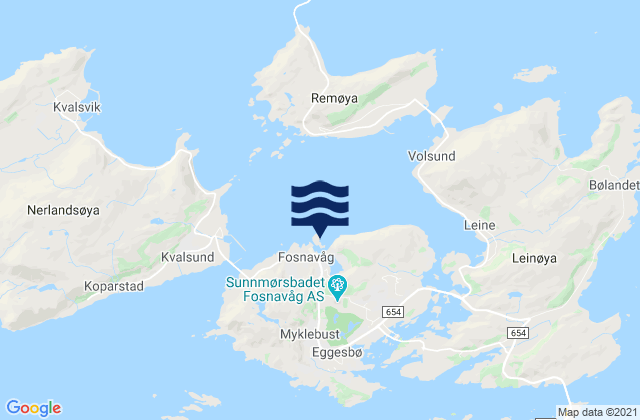 Fosnavåg, Norwayの潮見表地図