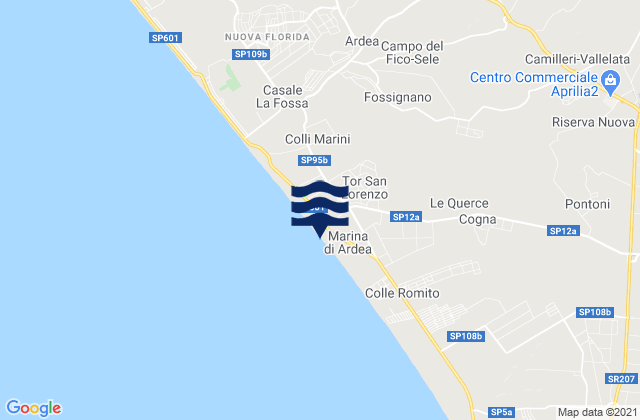 Fossignano, Italyの潮見表地図