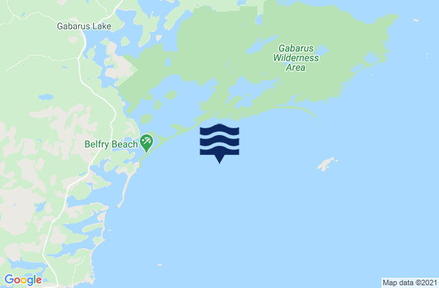 Fourchu Bay, Canadaの潮見表地図