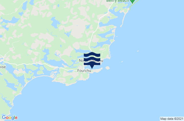 Fourchu, Canadaの潮見表地図