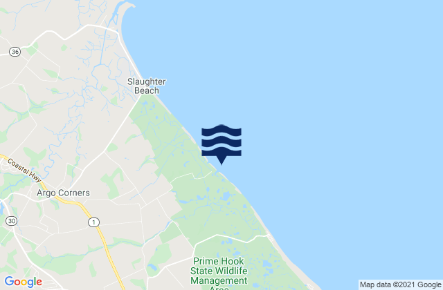 Fowler Beach, United Statesの潮見表地図