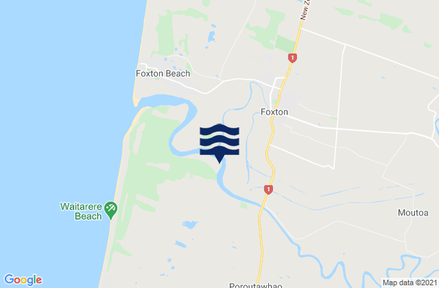 Foxton, New Zealandの潮見表地図