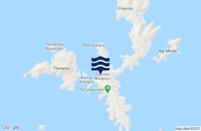 Foúrnoi, Greeceの潮見表地図