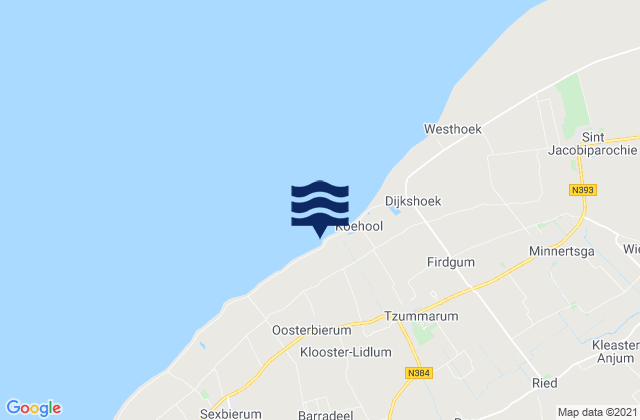 Franeker, Netherlandsの潮見表地図