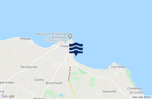 Fraserburgh Beach, United Kingdomの潮見表地図