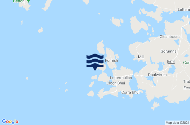 Freaghhillaun Beg, Irelandの潮見表地図