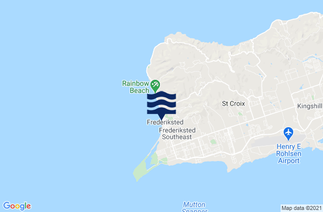 Fredericksted St. Croix, U.S. Virgin Islandsの潮見表地図
