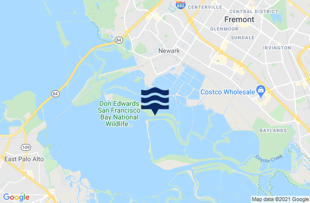 Fremont, United Statesの潮見表地図