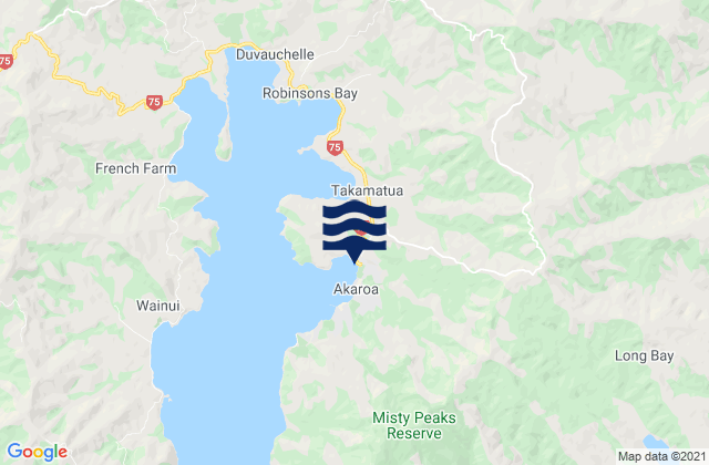 French Bay - Akaroa, New Zealandの潮見表地図