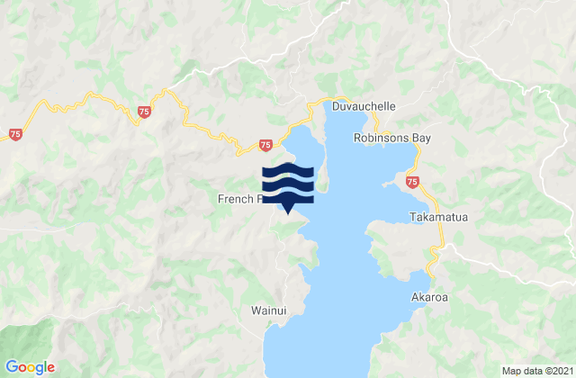 French Farm Bay, New Zealandの潮見表地図