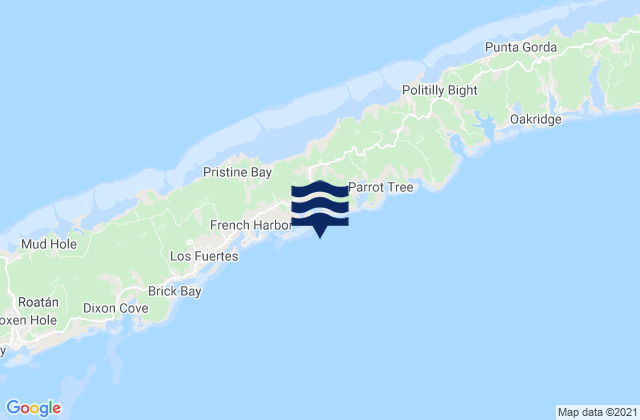 French Harbor, Hondurasの潮見表地図