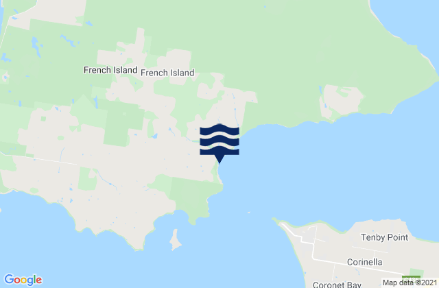 French Island, Australiaの潮見表地図