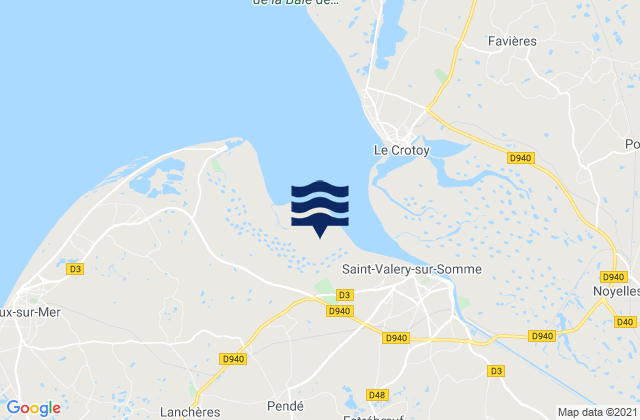 Fressenneville, Franceの潮見表地図