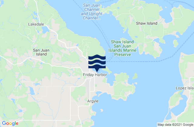 Friday Harbor, United Statesの潮見表地図