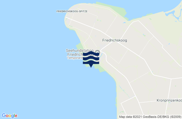 Friedrichskoog (Hafen), Denmarkの潮見表地図