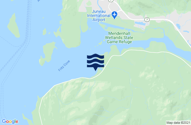 Fritz Cove Douglas Island, United Statesの潮見表地図