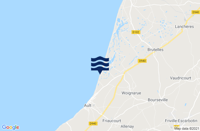 Friville-Escarbotin, Franceの潮見表地図