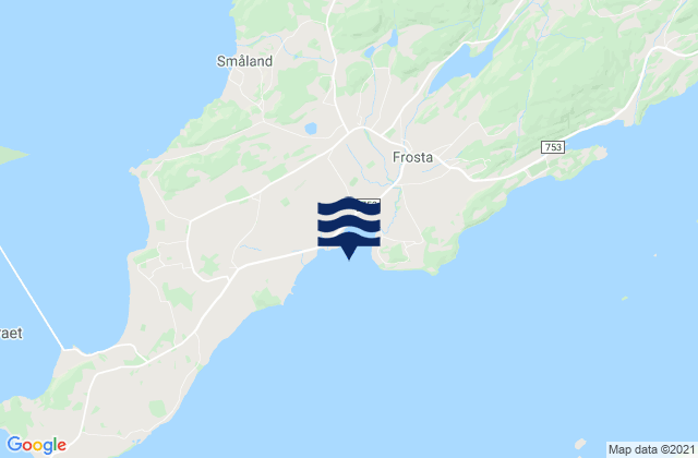 Frosta, Norwayの潮見表地図