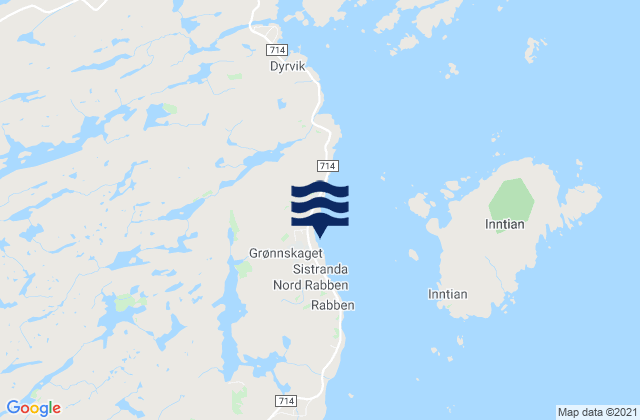 Frøya, Norwayの潮見表地図